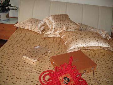 grupo do fundamento e roupa de cama de seda da seda