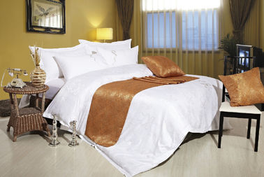 Roupa de cama do hotel de luxo da bandeira da cama de Tencel elegante para 4/5 hotéis das estrelas