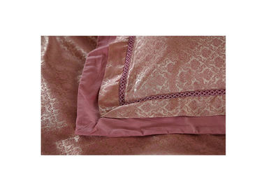 Fronha de almofada de seda do rosa da edredão de roupas de cama luxuosos contemporâneos do fundamento de Tencel