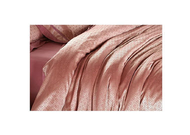 Fronha de almofada de seda do rosa da edredão de roupas de cama luxuosos contemporâneos do fundamento de Tencel