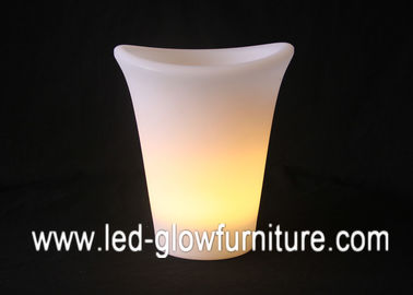Potenciômetros de flor em mudança da iluminação da cor do recipiente do diodo emissor de luz/vaso com bateria ou energias solares